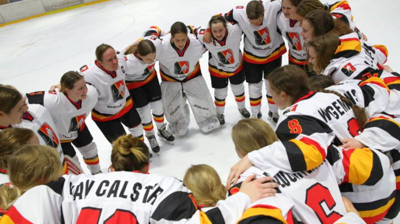 Beļģijas sieviešu hokeja izlase. Foto: IIHF