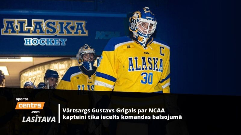 Gustavs Grigals. Foto: Alaska Nanooks Hockey