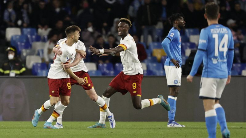 "AS Roma" atzīmē izlīdzinājuma panākšanu. Foto: Reuters/Scanpix