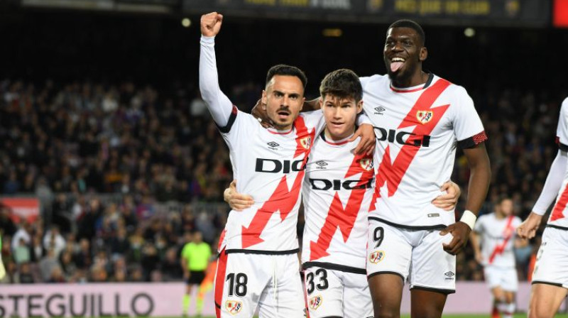 ''Rayo Vallecano'' futbolisti svin vārtu guvumu. Foto: Imago Images/Scanpix