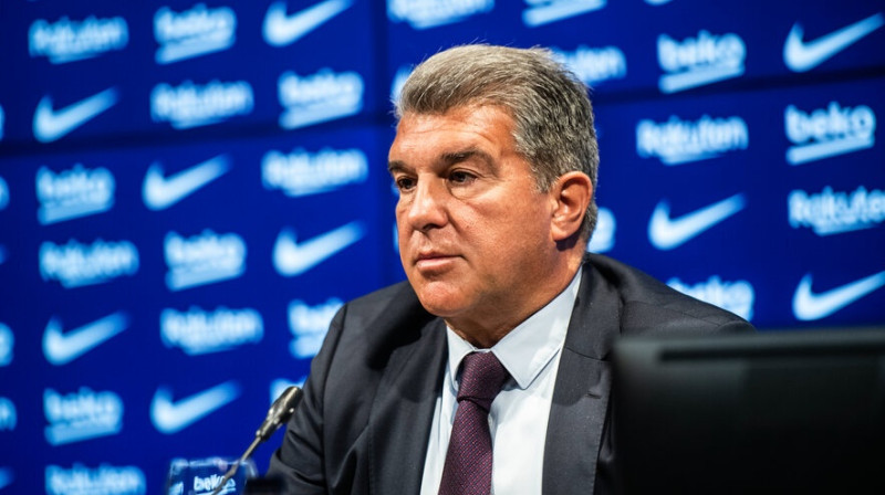 ''Barcelona'' prezidents Žoans Laporta. Foto: Imago Images/Scanpix