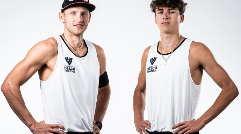 Edgars Točs un Kristians Fokerots. Foto: Volleyballworld