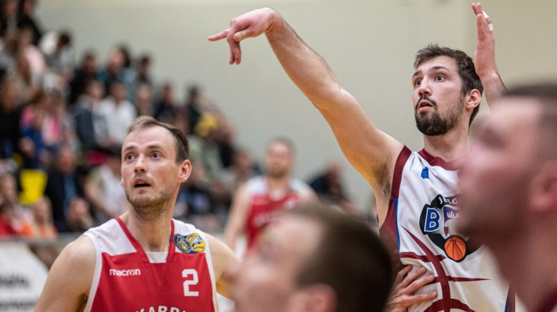 Armands Ginters guva 22 punktus. Foto: BK Jelgava