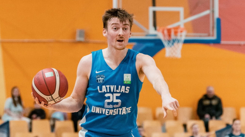 LU kapteinis Alberts Putāns. Foto: LU basketbols