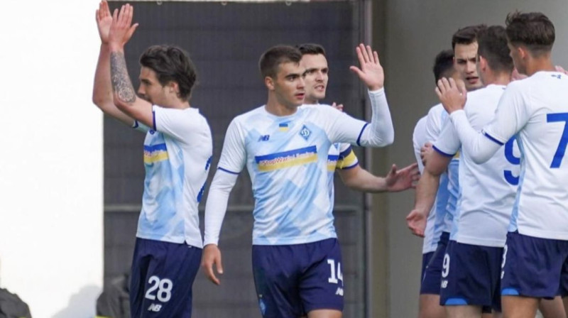 Kijivas "Dynamo" futbolisti svin vārtu guvumu. Foto: fcdynamo.com