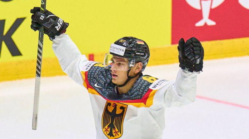 Uzvaras vārtu autors Leo Pfēderls. Foto: Imago/ActionPictures/Scanpix