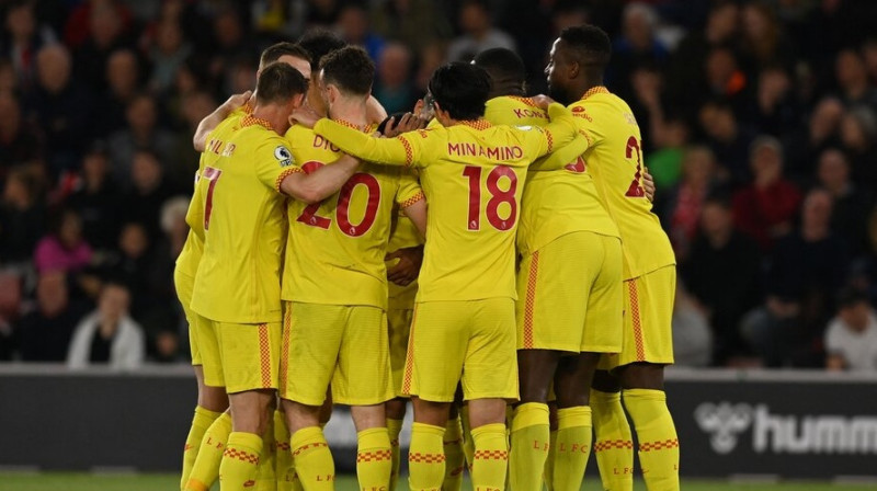 ''Liverpool'' atzīmē uzvaras vārtus. Foto: AFP/Scanpix