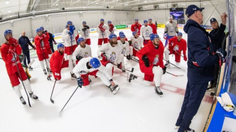 Čehijas izlase treniņā. Foto: Jan Beneš