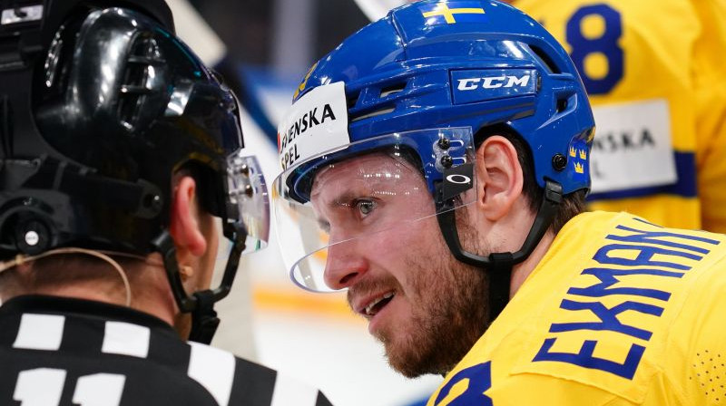 Olivers Ekmans-Lāšons. Foto: IIHF