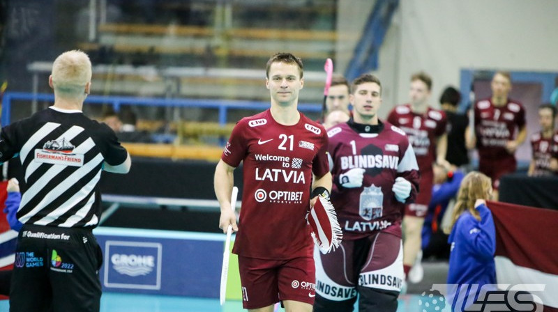 Latvijas izlases kapteinis Artis Raitums. Foto: floorball.lv