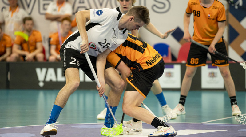 Epizode no spēles starp Igaunijas un Nīderlandes izlasēm
Foto: IFF