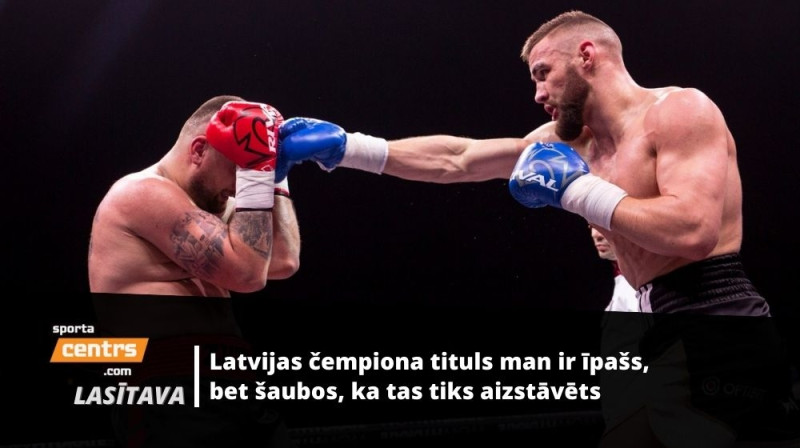 Kristaps Zutis cīņā pret Milanu Volkovu. Foto: Boriss Simsons/LNK Boxing