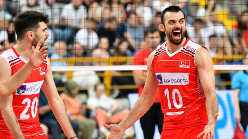 Turcijas izlases volejbolisti. Foto: CEV