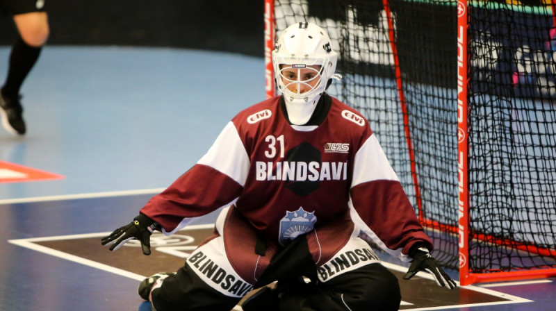 Jana Filipsone Pasaules čempionātā. Foto: floorball.com