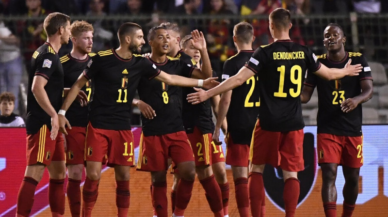 Beļģijas futbolisti. Foto: AP/Scanpix