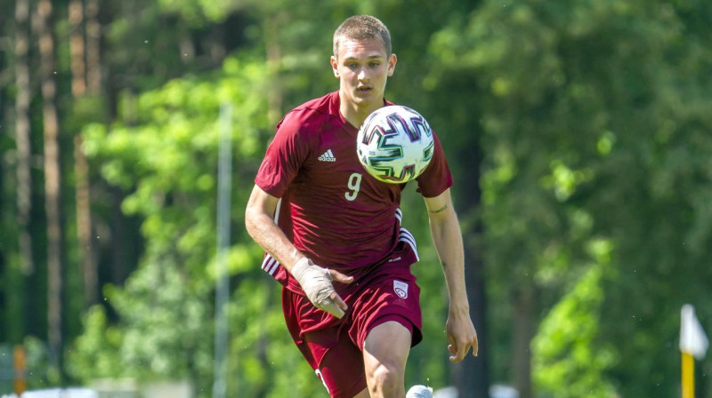 Latvijas U19 izlases futbolists Valerijs Lizunovs. Foto: LFF