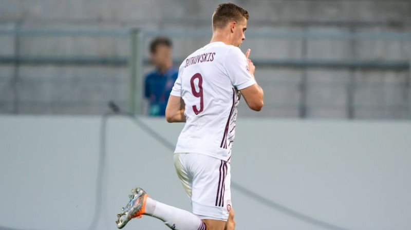 Latvijas izlases uzbrucējs Vladislavs Gutkovskis. Foto: Sanita Ieva Sparāne/LFF