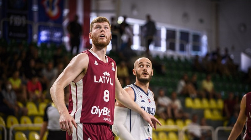 Dāvis Bertāns 2022. gada 3. jūlijā Levicē. Foto: FIBA
