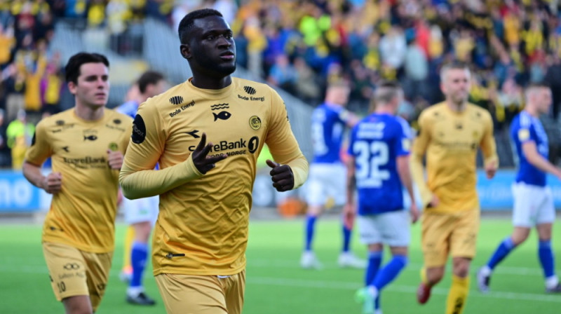 Viktors Bonifass guva trīs vārtus pret Šabalas komandu. Foto: glimt.no