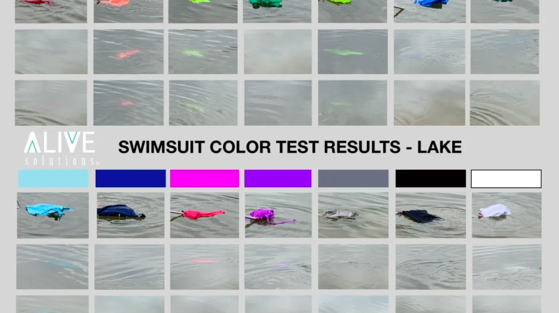 Krāsu tests ezerā