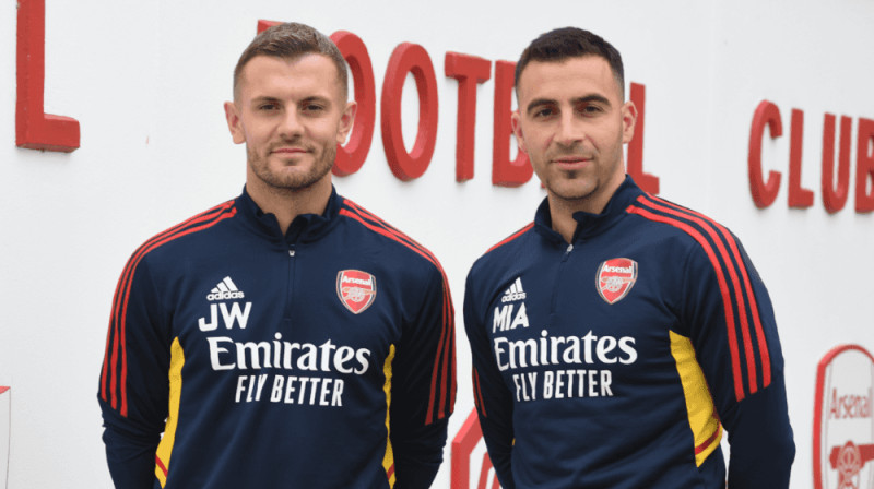 Džeks Vilšīrs pa kreisi. Foto: Arsenal FC