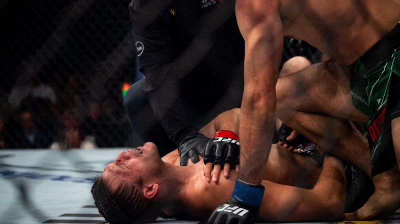 Braiens Ortega pēc gūtā savainojuma. Foto: ZUMAPRESS.com/Scanpix