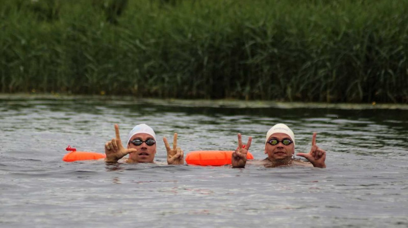 A.Dūda un Ņ.Gorbatko. Foto no sportistu personīgā arhīva.