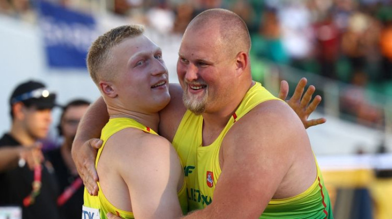 Mikols Alekna un Andrjus Gudžus. Foto: Reuters/Scanpix