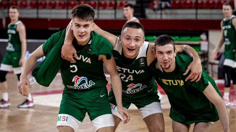 Lietuvas U18 izlases basketbolisti. Foto: FIBA