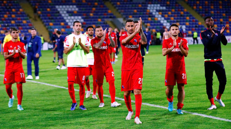 Portugāles kluba "Gil Vicente" futbolisti. Foto: Toms Kalniņš/EPA/Scanpix