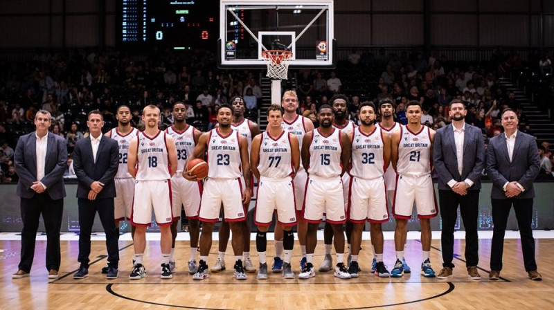 Lielbritānijas izlase spēlē pret Turciju. Foto: FIBA