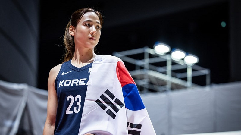 Kima Danbi 2021. gadā Tokijā. Foto: FIBA