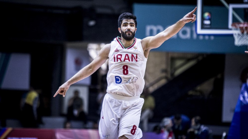 Irānas izlases basketbolists Behnams Jahčali. Foto: FIBA