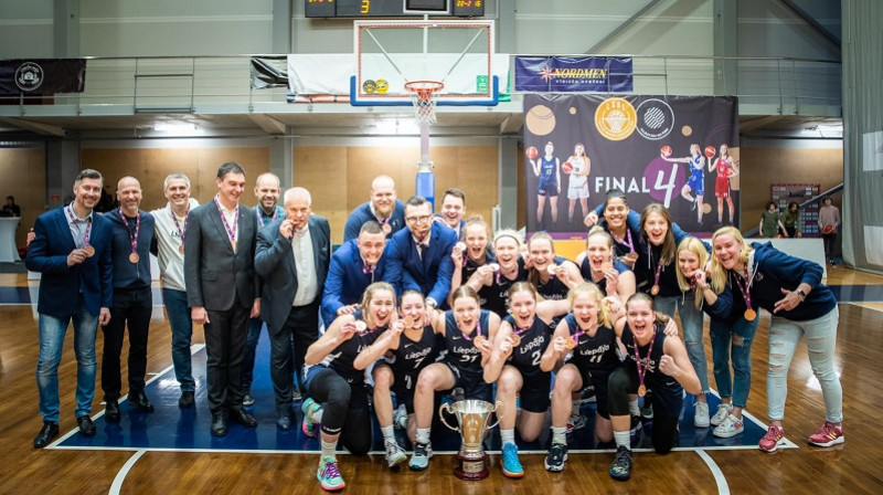 Liepājas basketbolistes 2022. gada 10. aprīlī. Foto: Liepājas basketbols