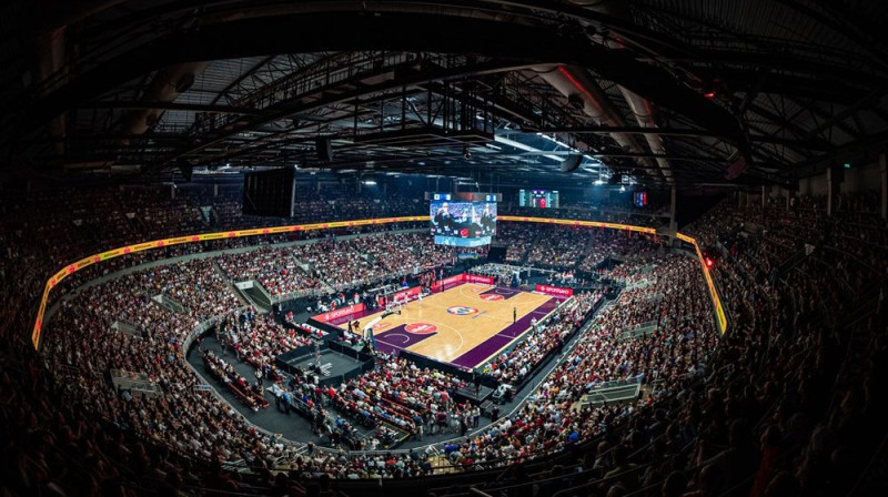 Arēna Rīga mačā pret Turciju. Foto: FIBA