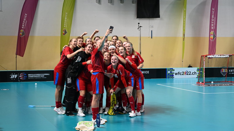 Čehijas U-19 izlase. Foto: IFF Floorball