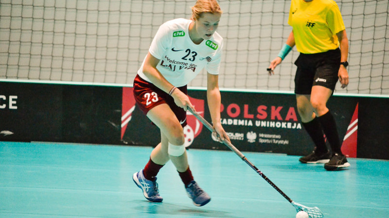 Emīlija Salaciete. Foto: IFF Floorball