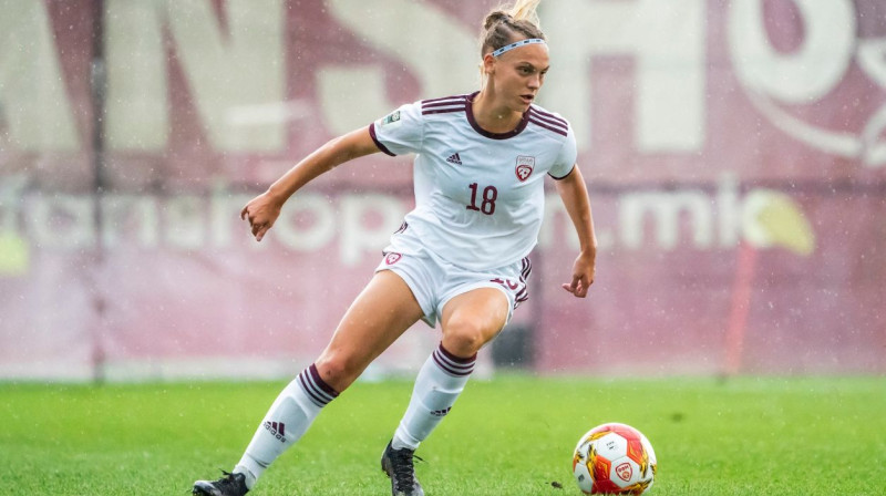 Latvijas izlases futboliste Katrīna Daņilova. Foto: LFF