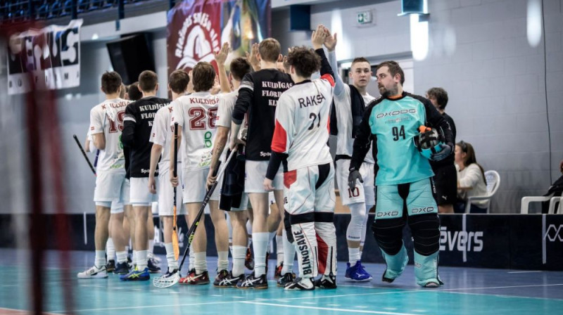 1. līgas florbola klubs ''Kuldīga''/KNSS. Foto: Ģirts Miksons