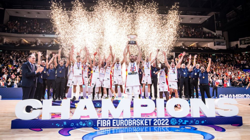 Spānija - 2022. gada Eiropas čempioni basketbolā. Foto: FIBA