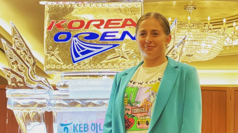 Aļona Ostapenko. Foto: @wta_atp_koreaopentennis