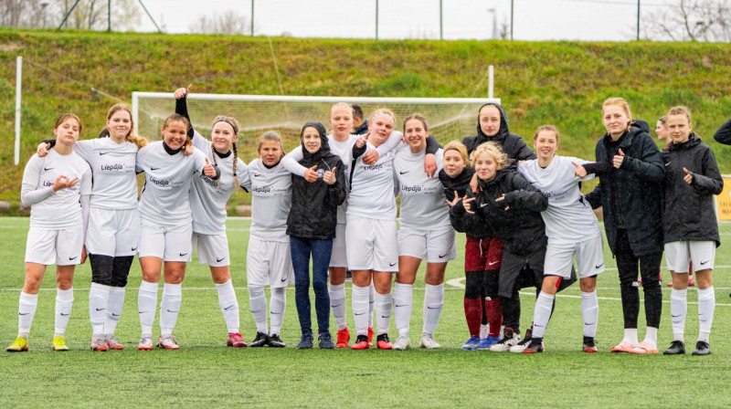 Liepājas Futbola skolas komanda. Foto: LFF