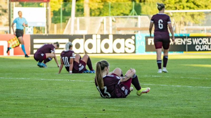 Latvijas sieviešu futbola izlase. Foto: LFF