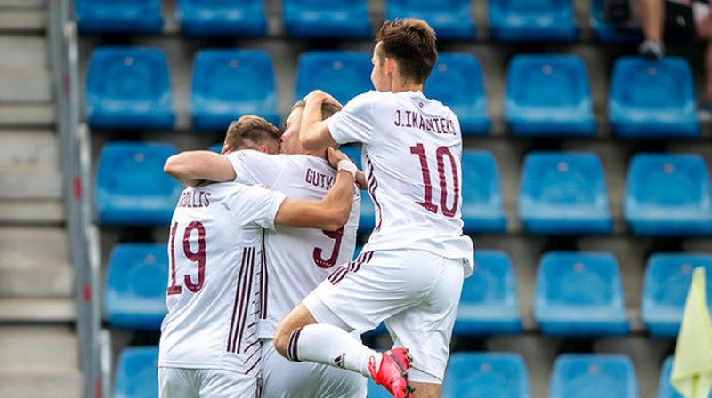 Ar Vladislava Gutkovska vārtiem uzvarai Andorā nepietika. Foto: Sanita Ieva Sparāne/LFF