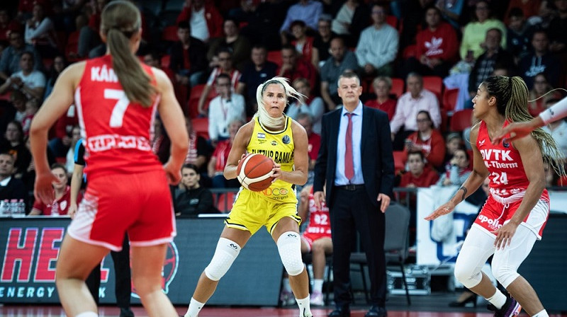 Elīna Babkina 2022. gada 11. oktobrī Miškolcā. Foto: EuroLeague Women