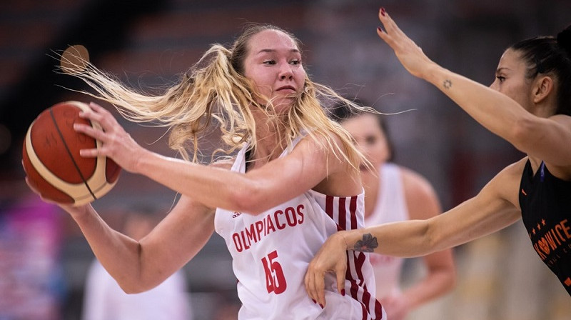 Digna Strautmane 2022. gada 2. novembrī Miera un draudzības stadionā. Foto: FIBA