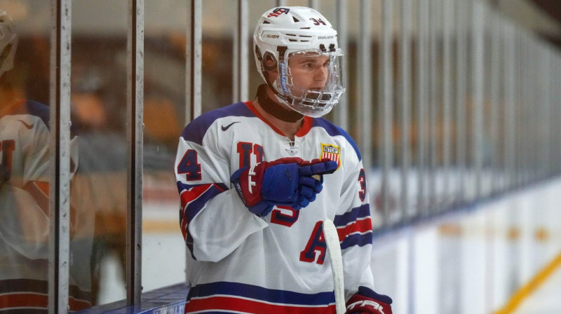 ASV U17 izlases līderis Kouls Aizermans. Foto: Bob Frid & Darryl Dyck/Hockey Canada Images