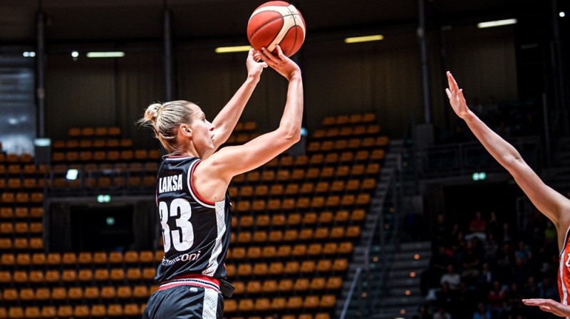 Kitija Laksa 2022. gada 2. novembrī. Foto: EuroLeague Women