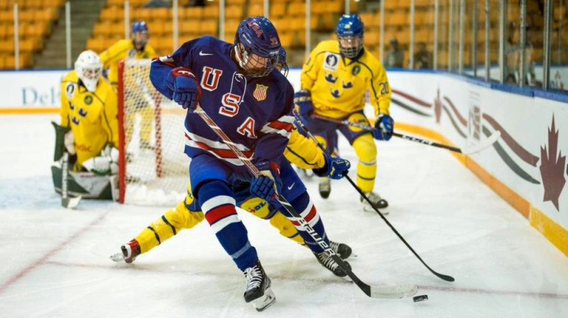 ASV pret Zviedriju. Foto: Bob Frid/Hockey Canada Images