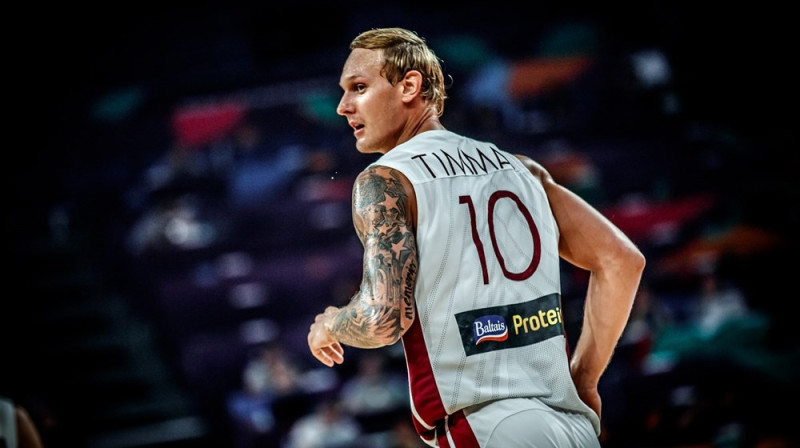 Jānis Timma Latvijas izlases kreklā. Foto: FIBA